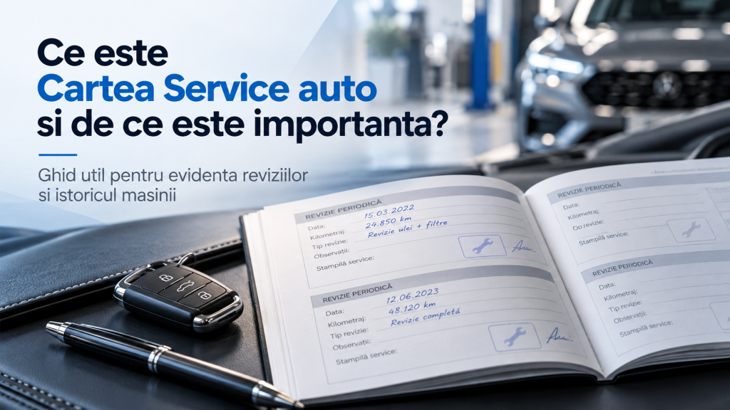 Carte Service auto deschisă, cu istoricul reviziilor și întreținerii mașinii