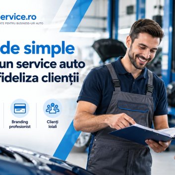 Mecanic auto care discută cu un client despre revizia mașinii